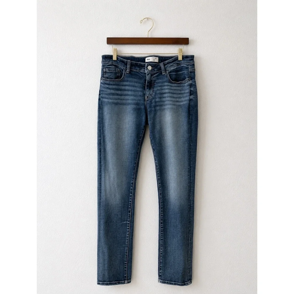 BKE Payton Dark Wash Mid-Rise Straight Leg Jeans Western 30x32